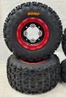 Dwt G3 Black   Red Beadlock Wheels Sunf A027 Tires Trx 250r 400ex 450r 450er