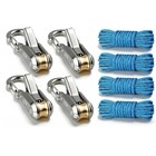 6 Lock Rope Buckle Down Hooks Tie Tightening Tensioner Rope Roller With Cargo