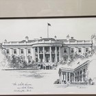 Don Cannavaro White House North Portico Lithograph Framed Art Washington Dc