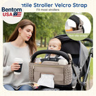 Stroller Organizer With Insulated Cup Holders  Adjustable Stroller Caddy With De
