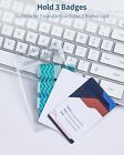 6 Pack Vertical Id Card Badge Holder Waterproof Clear Card Sleeve Case Cover Hea
