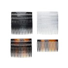 Scunci Plastic Side Hair Combs  Black  Clear  And Tortoise Shell  12 Ct