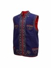 Handmade Vintage Or Ethnic Blue Embroidered Women s Folk Vest 