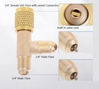 T-adapter 1 4 1 4 1 4 sae Flare Connector To Vacuum Gauge Pump Manifold R22 R134