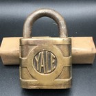 Vintage Yale And Towne Clover Brass Padlock 2    No Key