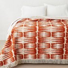 Opalhouse Jungalow Quilt Groove Pattern Fringe  White burnt Orange  Full queen