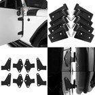 16pcs Black Door Hinges Factory Powder Coat Steel For Jeep Wrangler Jk 2007-2018