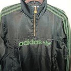 Adidas Originals Womens Woven Satin Wind Breaker  Acket Mineral Green Size Large