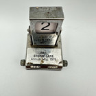 Vintage Perpetual Flip Desktop Calendar Chromed Metal Month Day   Time Japan