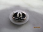 Chanel  Cc Logo Silver  Auth   Button Tag 18 X 14 Mm Emblem New