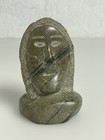 Vintage Inuit Carving Carved Stone Figure  Eskimo 1973 Signed