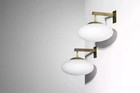 Mid Century Pair Modern Opaline G Lass Wall Sconce Industrial Italian Stilnovo