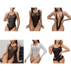 Women Jumpsuits Babydoll Leotards Birthday Rompers Front Bodysuit Party Sexy