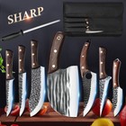 Custom Handmade Forged Damascus Steel Chef Knife Set Kitchen Knives Chef Set