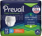 4 Pack Prevail Large Pull Up Diapers Extra Absorbency Men Women 72 Ct Case