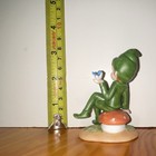 Lefton Pixies Elves Figurine Vintage 1983 Mushroom Bird