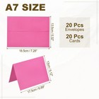 20pack Dark Pink 5x7 Envelopes  A7 Envelopes With Folded Cards
