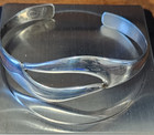 Vintage Taxco Mexico 925 Sterling Modernist Cuff Bracelet Signed Fqm 18 5 G