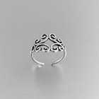 Women s Multiple Swirl Adjustable Toe Ring Fine Solid Metal 925 Sterling Silver