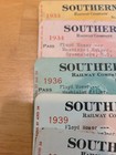 5  Southern  Railway  Company  Passes 1933 34 36 39 And 1940 Machinist Helper