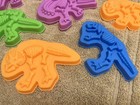 Dinosaur Sand Mold Set Of 8 Small 3    Pink Blue Green Orange Beach Toys Plastic