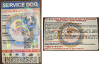 Service Dog Id Card Holographic -   Dual Sided Customizable