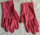 Vintage Bubblegum Pink Womens Gloves Glam 60s Short Wrist Length Nylon Fairycore
