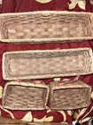 Wooden Cabinet With 4 Wicker Baskets  Storage Box  Tea Box  Sewing Box-read