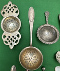 10 Pc Silverplated Tea Infusers   Strainer   Spoons Antique To Vintage Mix