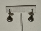 Puffy Teardrop Earrings 925 Sterling Silver  Vintage Women   s Threader Earrings