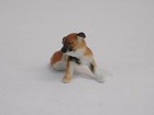 Vintage Miniature Ceramic Boxer Dog Figurine