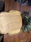 4vintage Mid-century Wicker Rattan Bamboo Serving Trays  Approx  19x13