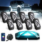 Mictuning C4 Rgbw Led Rock Lights  8 Pods High Brights Underglow Neon Light Kits