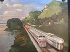 1953 Burlington Route Railroad Paper Wall Calendar 18  X 26  Train Railroadiana 