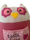 Tooth Fairy Owl Plush Pillow W  Pocket For Tooth  Pink Ribbed 11 25  High