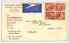 South Africa Cover Kgv 1  d  tete-beche  Block Sg 5a  1936 Tobacco Advert Yj357