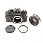 Nikon Em Black Slr 35mm Film Camera  ais 50mm Pancake Mf Lens  near Mint   4040