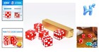 Casino Craps Dice Set 5 Pcs 19mm Precision Acrylic Red Professional Grade