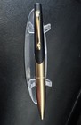 Sheaffer Vintage White Dot Intrique Matte Black   Gold Ball Pen No Box