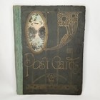 Antique 1900s Edwardian Era Postcard Album Art Nouveau Storage Book New Arrival