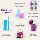 Complete Menstrual Cup Kit - Small   Large Reusable Period Cups  Silicone Ste   