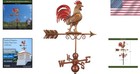 Copper Weathervane Red Rooster Hand Finished Multi-color Patina Weather Resis   