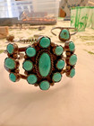 Vintage Native American Turquoise Cuff Bracelet Sterling