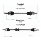 Cv Axle Front Pair For Elantra 2017-2020 Gt Auto Cvt Left Right Ncv37106