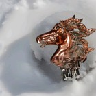 Bronze copper Wild Horse Head Sculpture 9lb On Marble Base Italy 15 