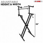 5core 2tier Keyboard Stand Double X Style Adjustable Electric Piano Riser Holder