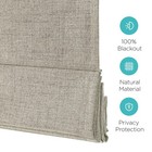 Cordless Roman Shades  Linen Fabric Window Blinds  Thermal Insulated Blackout   