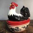 Cracker Barrel Exclusive Morning Glory Hen On A Nest Ceramic   