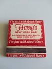 Vintage Matchbook Cover From Harry s New York Bar New York City
