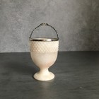 Georgian Swing Handle Alabaster Sugar Basket  Sterling Silver  Dated 1805